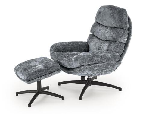 Кресло HALMAR DARIO синий/черный