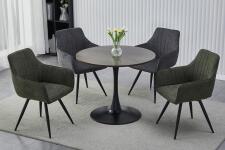 Стол обеденный SIGNAL AMADEO II орех/черный мат 90