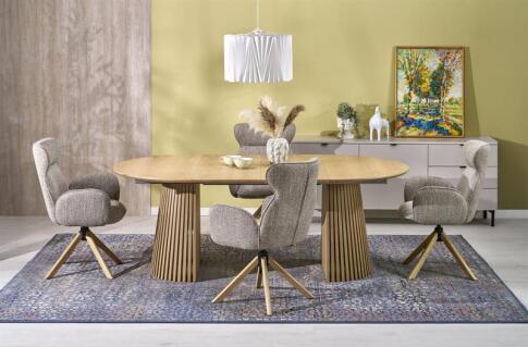 Стол обеденный HALMAR FARGO натуральный/натуральный 120-210/120