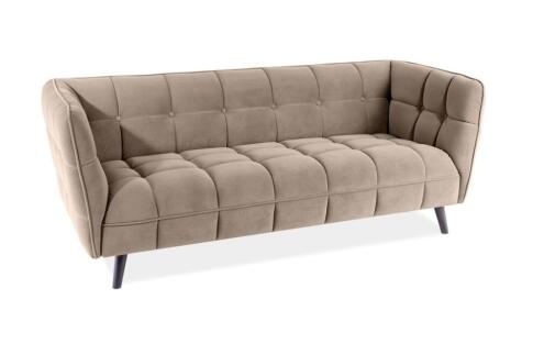 Диван SIGNAL CASTELLO 3 Velvet Bluvel 40 темно-бежевый/венге Диван SIGNAL CASTELLO 3 Velvet Bluvel 40 темно-бежевый/венге