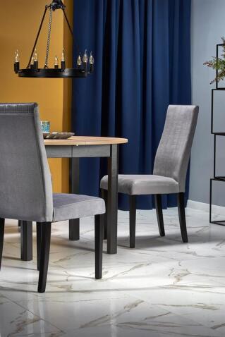 Стол обеденный HALMAR RINGO дуб артизан/черный 102-142/102