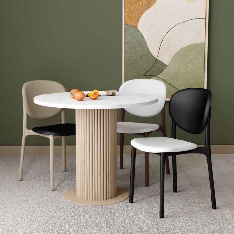 Стул Sheffilton SHT-S180 черный/белый