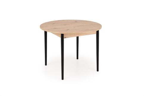 Стол обеденный HALMAR PIVOT дуб артизан/черный 102-142/102