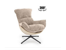 Кресло HALMAR LOBSTER бежевый/черный