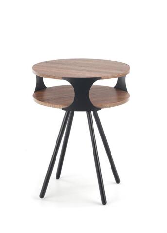 Стол журнальный HALMAR KIRBY темный дуб сонома/черный, 45/60