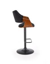 Стул барный HALMAR H124 черный/орех Стул барный HALMAR H124 черный/орех