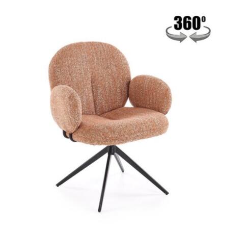 Стул HALMAR K568 корица/черный, поворотный