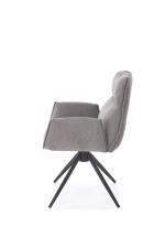 Стул HALMAR K574 серый/черный, поворотный