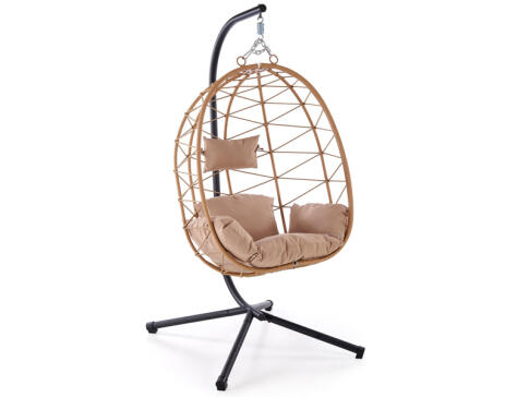 Кресло HALMAR SNAKE натуральный/бежевый