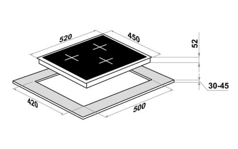 Поверхность электрическая MAUNFELD CVCE453BDBK