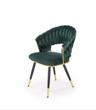 Стул HALMAR K551 зеленый/черный/золотой