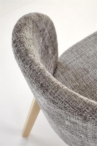 Стул HALMAR BASSO серый/дуб натуральный