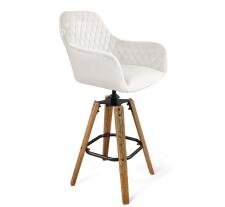 Стул барный Sheffilton SHT-ST38/S93 артикул СТ-555 зефирный/браш.коричневый/черный муар