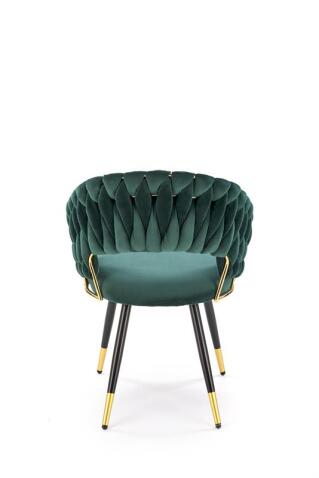 Стул HALMAR K551 зеленый/черный/золотой