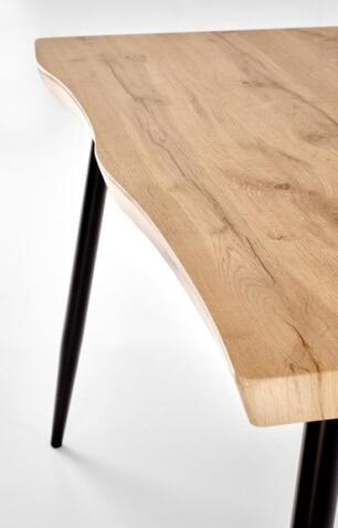 Комплект HALMAR DICKY (стол+ 4 стула) натуральный/черный/серый