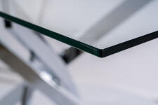 Стол обеденный SIGNAL AGIS II прозрачный/хром 140/80