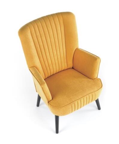 Кресло HALMAR DELGADO горчичный/черный