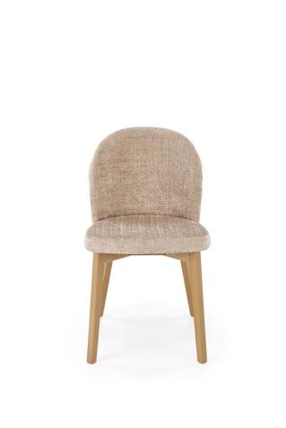 Стул HALMAR BASSO бежевый/дуб натуральный