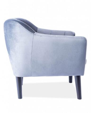 Кресло SIGNAL KARO 1 Velvet Bluvel 14 серый/венге