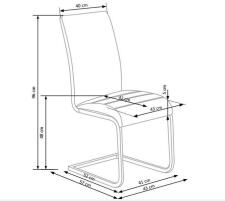 Стул HALMAR K108 белый/хром Стул HALMAR K108 белый/хром