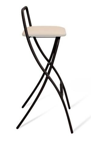 Стул барный складной Sheffilton SHT-S46 артикул CT-46 беж/черный муар (ЗАКАЗ КРАТНО 2 ШТ)