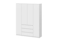 Шкаф NN Мебель (МС Денвер К) Серия 2 Белый, четырехстворчатый с 3 ящ. SAFE