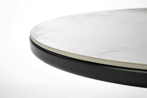 Стол журнальный HALMAR GENESIS белый мрамор/ореховый/золотой