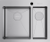 Кухонная мойка из нержавейки Omoikiri Akisame 60-2-IN-L нержавеющая сталь