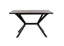 Стол ВВР Миллер Мрамор черный 3/черный №7, стекло 120-160/80