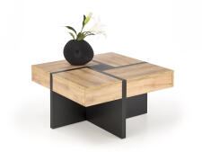 Стол журнальный HALMAR SEVILLA S дуб крафт/черный