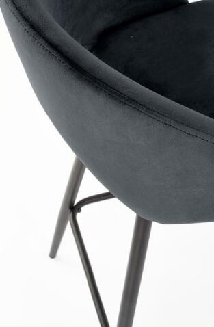 Стул барный HALMAR H96 черный/черный