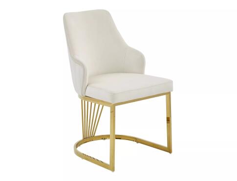Стул SIGNAL ALURE Velvet Bluvel 22 светло-бежевый/золотой