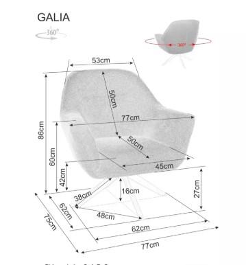 Кресло SIGNAL GALIA Brego бежевый/черный
