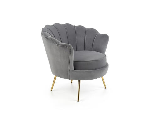 Кресло HALMAR AMORINITO серый/золотой