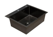 Кухонная мойка из нержавейки BLANTEK FS-5848HN Honeycomb Nano black ECO