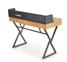 Стол компьютерный HALMAR B43 дуб золотой/черный