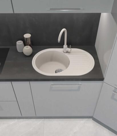 Смеситель для кухни GRANFEST QUARZ Z-5410 белый