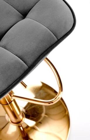 Стул барный HALMAR H120 темно-серый/золотой