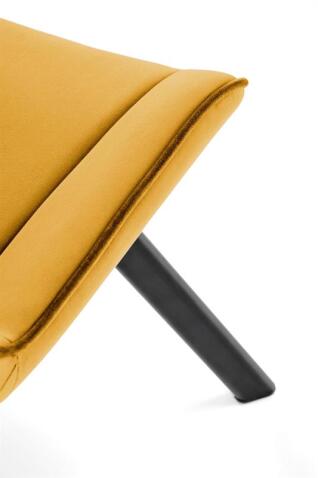 Стул HALMAR K520 горчичный/черный, поворотный