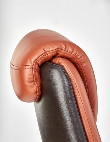 Кресло компьютерное HALMAR CALVANO светло-коричневый/темно-коричневый