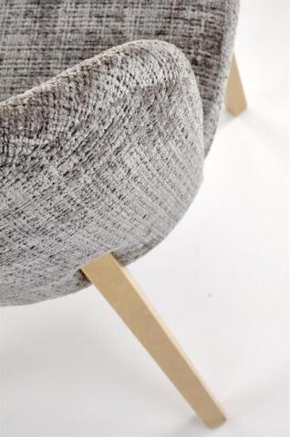 Стул HALMAR BASSO серый/дуб натуральный