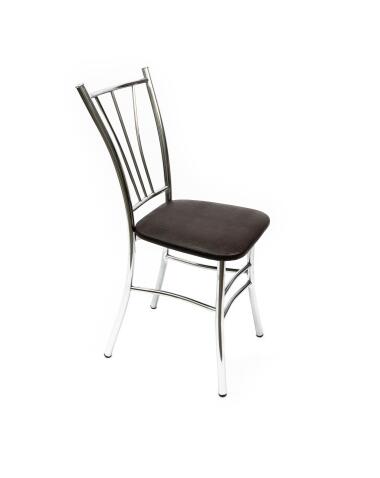 Стул ВВР Трилогия шоколад крокодил/хром, экокожа