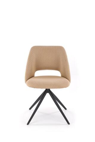 Стул HALMAR K546 бежевый/черный, поворотный