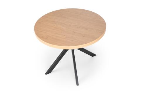 Стол обеденный HALMAR PERONI дуб золотой/черный 100-250/100