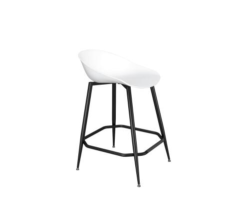 Стул полубарный Sheffilton SHT-ST19/S148-1 белый/черный муар