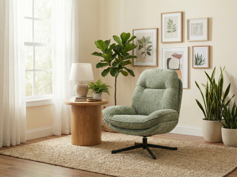 Кресло SIGNAL HARPER tap. 238 оливковый/черный