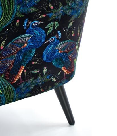 Кресло HALMAR PAGONI Bluvel 86 темно-синий/черный