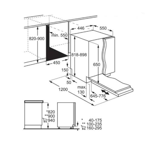 Посудомоечная машина встраиваемая ELECTROLUX EEA12100L