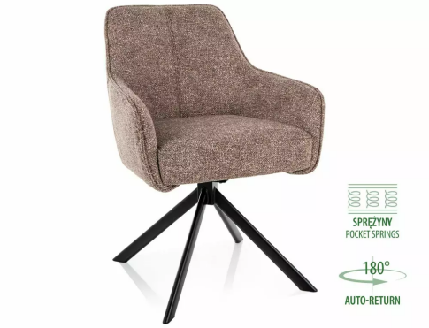 Стул SIGNAL NOTTI Leo 32 темно-бежевый/черный, поворотный