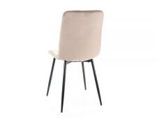 Стул SIGNAL ALAN Velvet Bluvel 40 темно-бежевый/черный